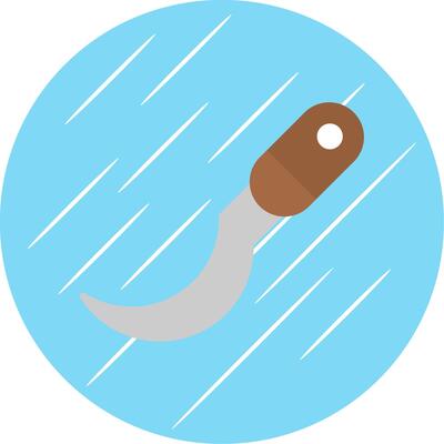 Sickle Flat Circle Icon Design