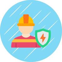 Engineering Protection Flat Circle Icon Design vector