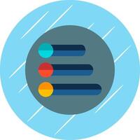 Progress Bar Flat Circle Icon Design vector