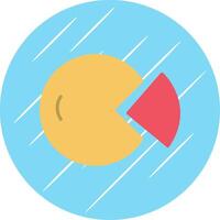 Pie Chart Flat Circle Icon Design vector