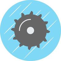 Saw Blade Flat Circle Icon Design vector