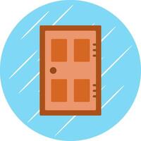 puerta plano circulo icono diseño vector