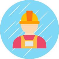 Electrician Flat Circle Icon Design vector