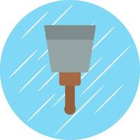 Putty Knife Flat Circle Icon Design vector