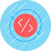 Development Flat Circle Icon Design vector