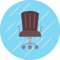 Office Chair Flat Circle Icon Design vector