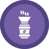 Coffee Filter Line Shadow Circle Icon Design vector