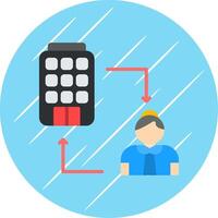 B2c Flat Circle Icon Design vector