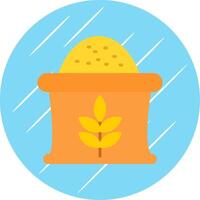 Wheat Sack Flat Circle Icon Design vector