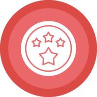 Star Line Shadow Circle Icon Design vector