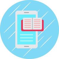 Ebook Flat Circle Icon Design vector