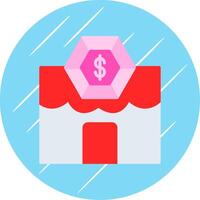 Pawn Shop Flat Circle Icon Design vector