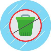 Zero Waste Flat Circle Icon Design vector