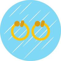 Hoop Earrings Flat Circle Icon Design vector