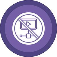 Prohibited Sign Line Shadow Circle Icon Design vector