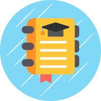 Book Flat Circle Icon Design vector