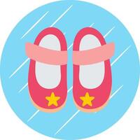 Baby Shoe Flat Circle Icon Design vector