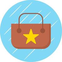 Purse Flat Circle Icon Design vector