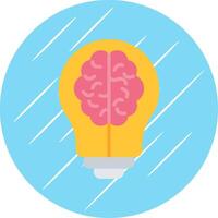 Brainstorm Flat Circle Icon Design vector