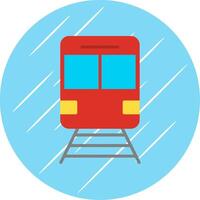 tren plano circulo icono diseño vector