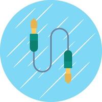 Auxiliary Cable Flat Circle Icon Design vector