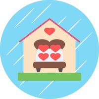 Home Flat Circle Icon Design vector