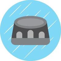 Prayer Hat Flat Circle Icon Design vector