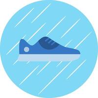 zapatilla de deporte plano circulo icono diseño vector