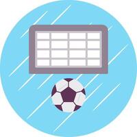 Football Goal Flat Circle Icon Design vector