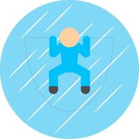 Skipping Flat Circle Icon Design vector