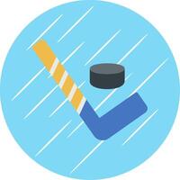 Hockey Flat Circle Icon Design vector