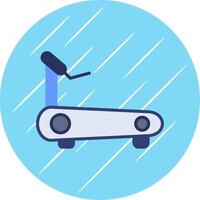 Treadmill Flat Circle Icon Design vector