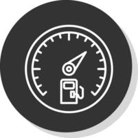 Gauge Line Shadow Circle Icon Design vector