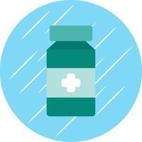 Pill Jar Flat Circle Icon Design vector