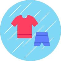 Workout Clothes Flat Circle Icon Design vector