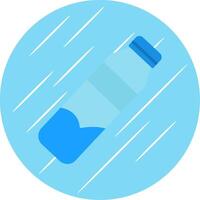 Water Bottle Flat Circle Icon Design vector