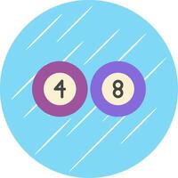 Billiard Ball Flat Circle Icon Design vector