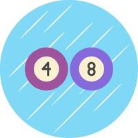 Billiard Ball Flat Circle Icon Design vector