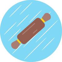 Rolling Pin Flat Circle Icon Design vector