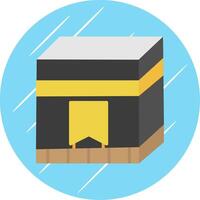 Kaaba Flat Circle Icon Design vector