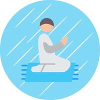 Prayer Flat Circle Icon Design vector