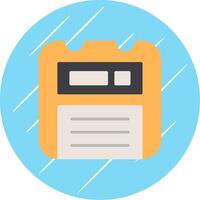 Floppy Disk Flat Circle Icon Design vector