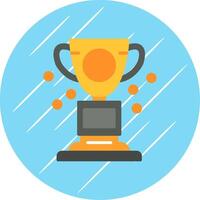 Trophy Flat Circle Icon Design vector