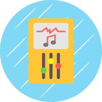 Music Player Flat Circle Icon Design vector