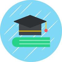 Graduation Flat Circle Icon Design vector