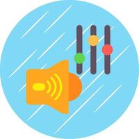 Volume Control Flat Circle Icon Design vector