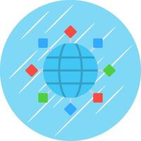 Internet Flat Circle Icon Design vector