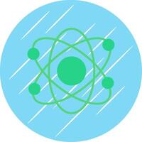 atómico plano circulo icono diseño vector