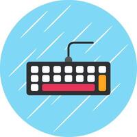 Keyboard Flat Circle Icon Design vector