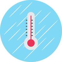 Thermometer Flat Circle Icon Design vector